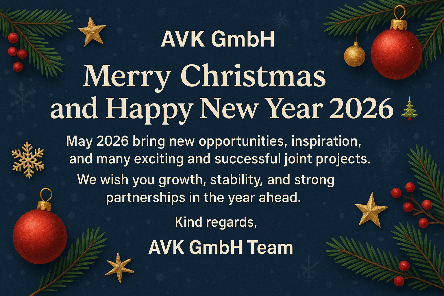 New Year Message from the Management of AVK GmbH