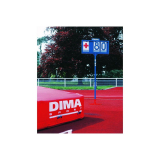 Pole-vault upright setting indicator board