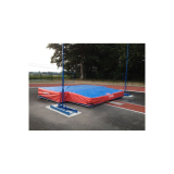 Weather cover for pole vault landing system