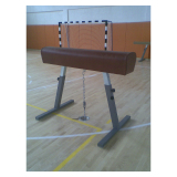 Vaulting horse with leather cover