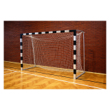 Handball goal with ground sockets, fixed design