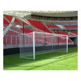 Football goal for full-size pitch, aluminium socketed (with special sockets), profile meeting FIFA and UEFA specifications