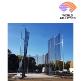 World athletics galvanized steel hammer cage with ground sleeves
