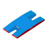 Meeting double-front pole vault landing system 10,00 x 5,00 x 0,80/0,50 m