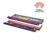 Sturdy wooden take-off board for long and triple jump, World Athletics Certified