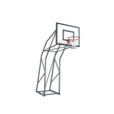 Mini-basketball backstop mobile