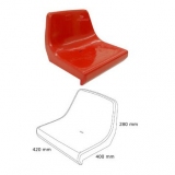 Monoblock seat with medium-height backrest