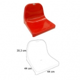 Monoblock seat with high backrest