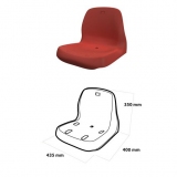 Monoblock seat with high backrest