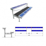 Metallic dismountable bleachers (benches) for sports HC63-20 with 2 rows
