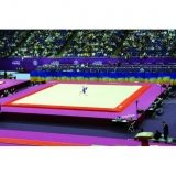 Competition exercise floor London 14 x 14 m - 14.50 cm thick - FIG approved