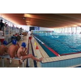 Field with goals youth inflatable for water polo