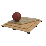 Flooring parquet for basketball halls SOLID, FIBA Approved