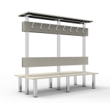 Benches DOUBLE BANK WITH HANGER MBA-2 for gyms, swimmings pools and wellness areas