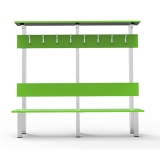 Benches BANK WITH SIMPLE HANGER (GREEN) MBA-1 for gyms, swimmings pools and wellness areas