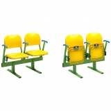Stadium seats SR-S16M on metallic beam - UEFA recommended and FIBA approved