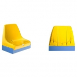 Stadium seats M2008 on metallic riser - UEFA recommendations and FIBA approved