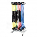 Elastic tubes/ropes rack