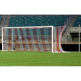 Soccer goals, with aluminium cast corner joints and Free hanging net 7.32x2.44 m - FIFA approved