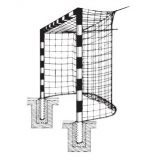 Handball goals, For insertion into ground sockets, with aluminium cast corner joints, 3x2 m
