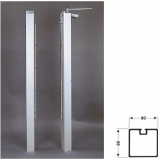 Tennis posts square with ground sockets for outdoor courts