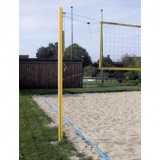 Beach volleyball competition unit with pulley tensioning device - acc. to EN 1271