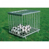 Ball trolley with lockable pump compartment