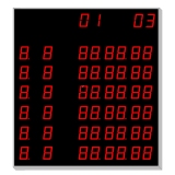 Scoreboard for Swimming - 6 lines