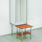 LOCKERS ACCESSORIES - BASE FOR LOCKER WITH BENCH for gyms, swimmings pools and wellness areas