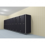 CABINS 12MM ALUMINUM for gyms, swimmings pools and wellness areas