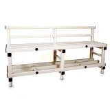 Benches PVC with back support - 150X40X77CM for gyms, swimmings pools and wellness areas