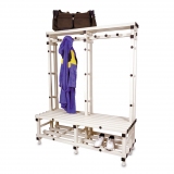 Benches PVC with coat rail - 100X56X185CM for gyms, swimmings pools and wellness areas