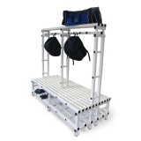 Benches DOUBLE PVC with coat rail - 100X88X185CM for gyms, swimmings pools and wellness areas