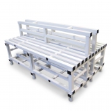 Benches DOUBLE PVC with back - for gyms, swimmings pools and wellness areas