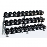 Dumbbell rack 3 x 2,40 m and 3 bases - for fitness and weightlifting