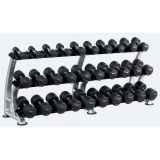 Dumbbell rack 3 x 2,40 m and 3 bases - for fitness and weightlifting