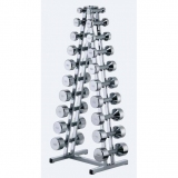 Dumbbell chrome rack without dumbbells - for fitness and aerobic
