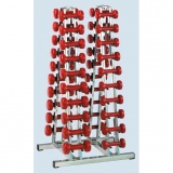 Dumbbell double rack, with 40 pc. 1 kg aerobic dumbbells - for fitness and aerobic