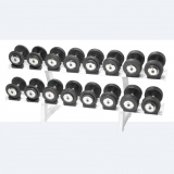Dumbbell rack with white lacquer finish - for fitness and weightlifting