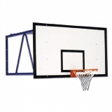 Wall mounted basketball backstop