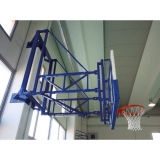 Wall mounted basketball backstop TREVI model. FIBA certificate.