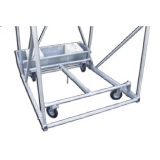 Mini-basket backstops, mobile with trolley, with ballast boxes, projection 145 cm