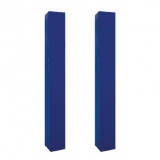 Front protection pads for monotubular mini-basket backstops