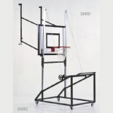 Elevation trolley for attachable mini-basketball constructions