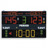 Scoreboard for multisport, dimensions 200x120 cm, programmable teams name, radio transmission