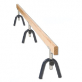 Training balance beam, wooden, adjustable height 30-50 cm