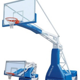 Hydroplay Official portable basketball backstop. FIBA certificate.