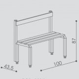 Bench with backrest series “Comfort”