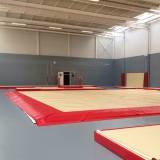 Exercise floor overlay tarpaulin in smooth pvc - 14 x 14 m