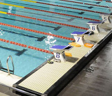 Open face platform for starting blocks